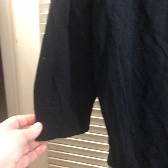 d&co black buttoned down sweater. 1X. Cotton blend - Picture 4 of 7